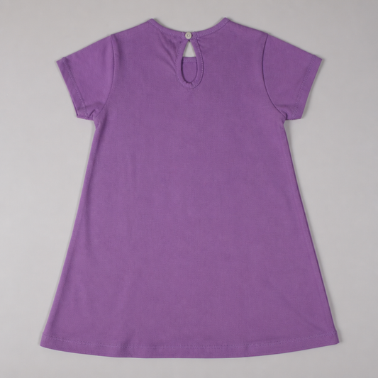 Fyst Girls Lavender Purple "You Are Beautiful" Butterfly Graphic Longline Cotton T-Shirt