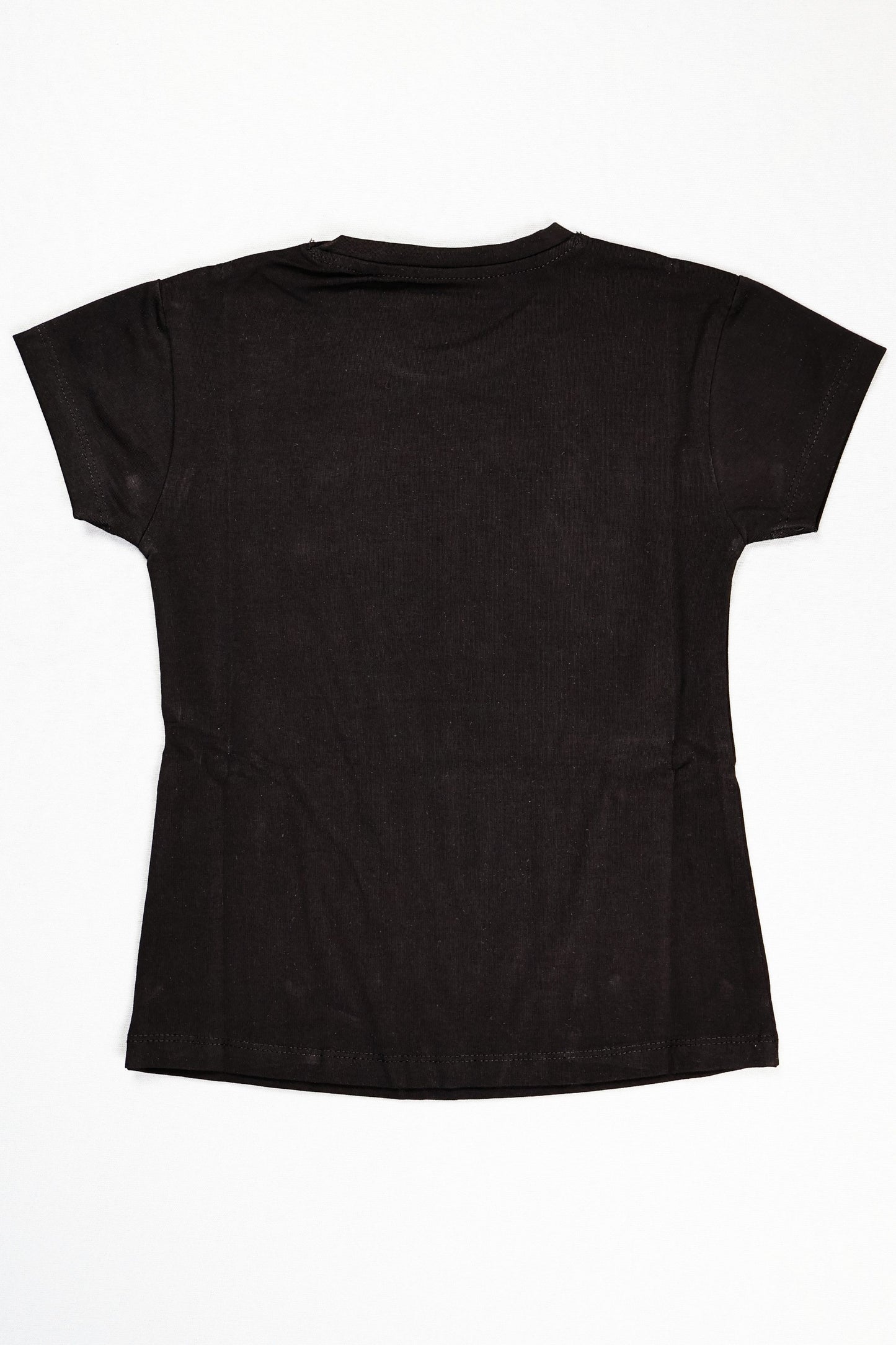 Fyst Cotton Knit "Do More Happy" Print T-Shirt for Girls - Black - Fyst Fashion