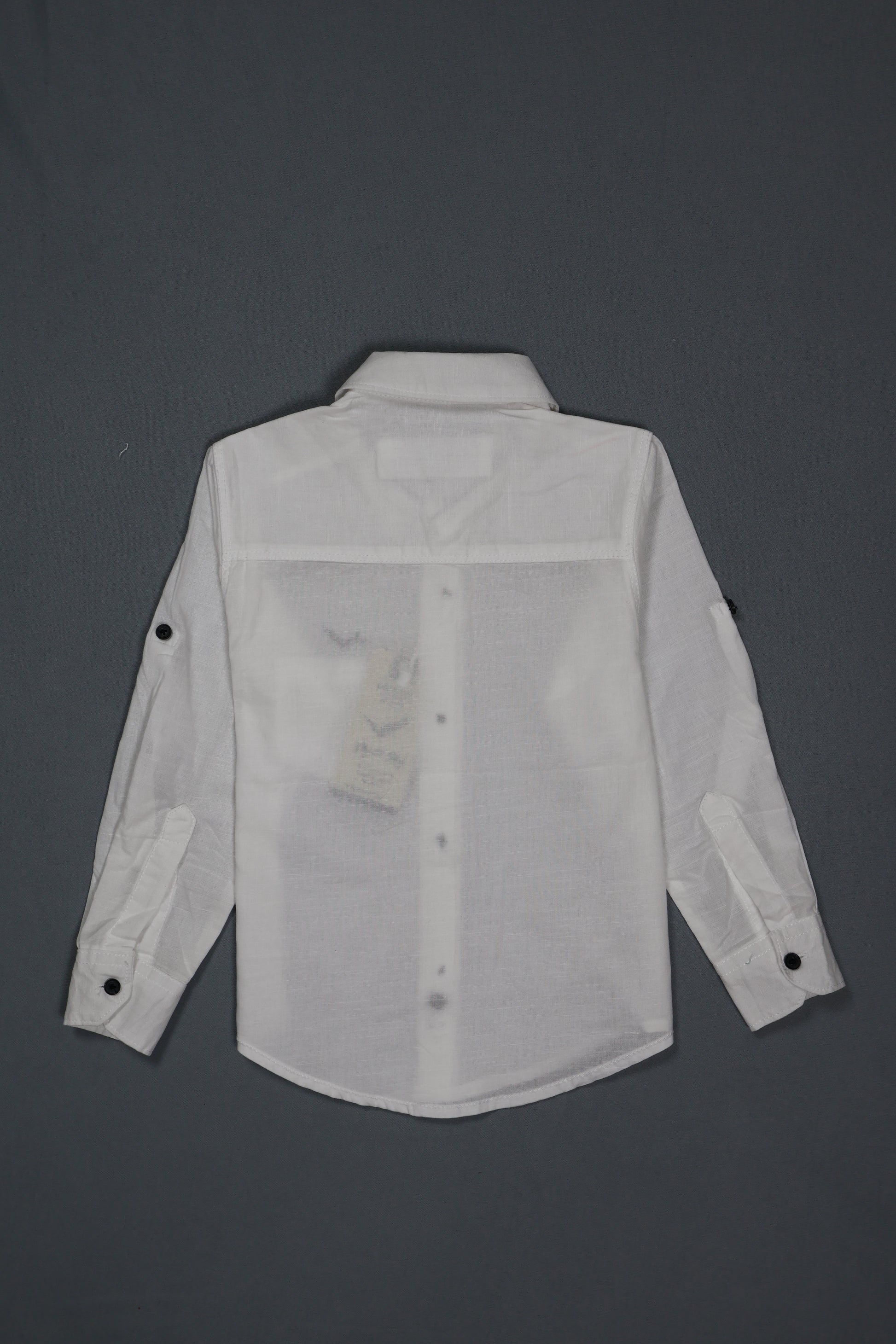 Fyst Cotton Classic Textured Full Sleeve Shirt for Boys - White - Fyst Fashion