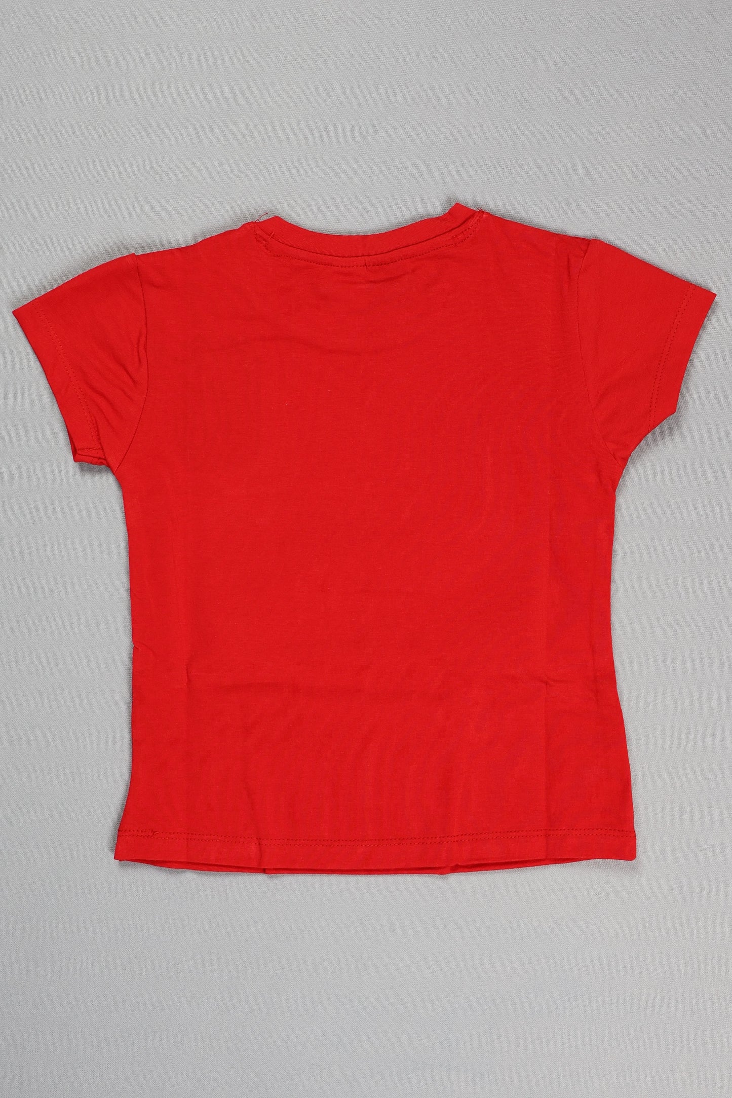 Fyst Cotton Knit "Happy Vibes" Print T-Shirt for Girls - Red - Fyst Fashion
