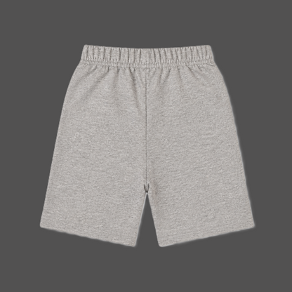 Fyst Boys Grey Melange Skateboarding Dinosaur "Super Cool Dude" Cotton Shorts