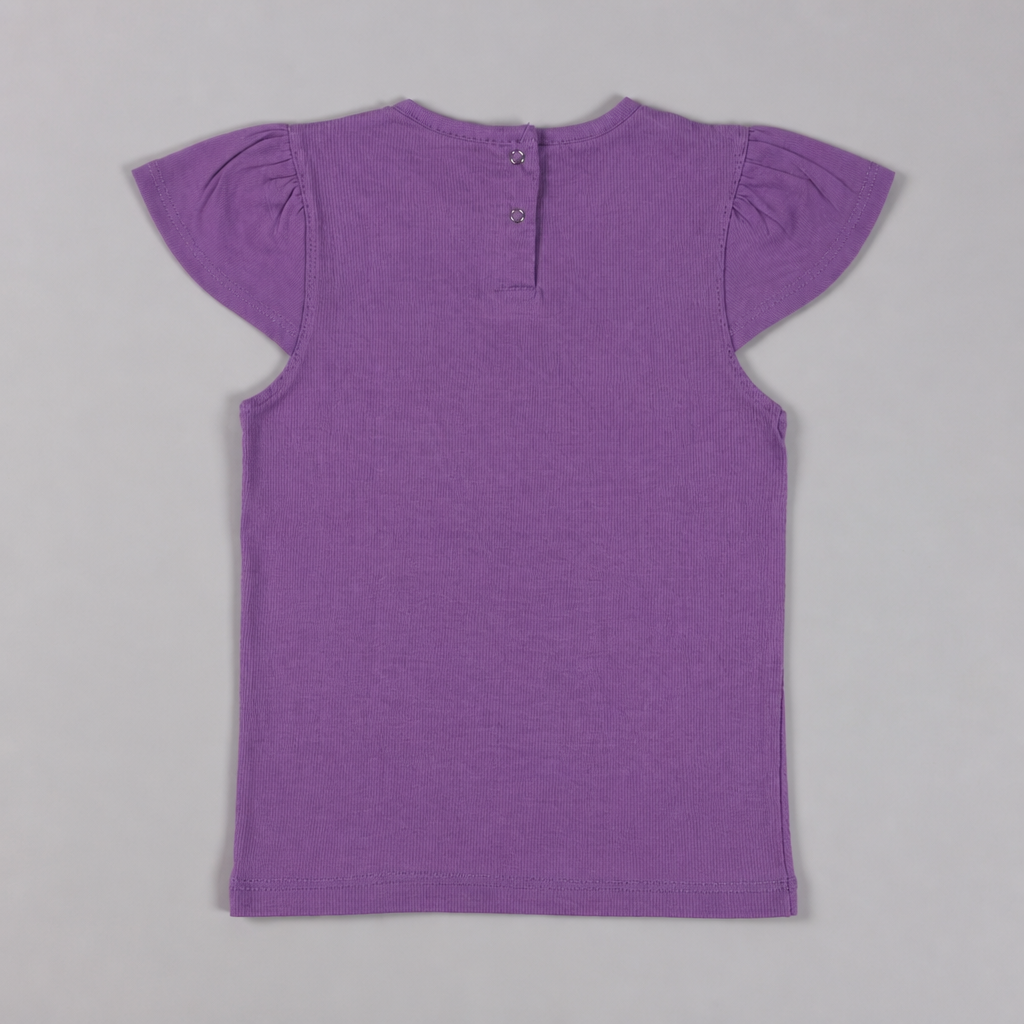 Fyst Girls Lavender Purple "You Are Beautiful" Butterfly Graphic Cotton Cap Sleeve T-Shirt