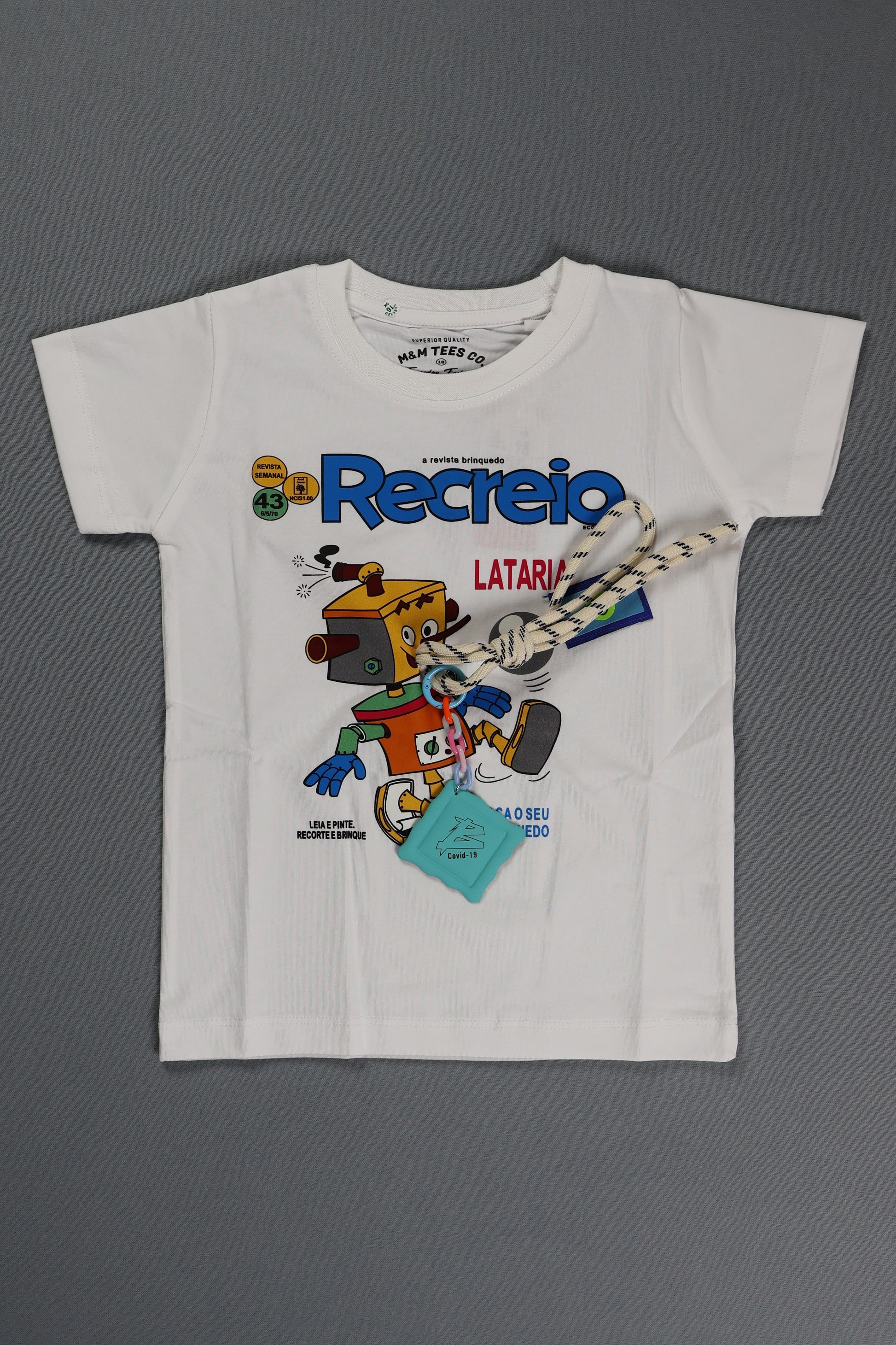 Fyst Cotton Knit Robot Graphic T-Shirt for Boys - White - Fyst Fashion