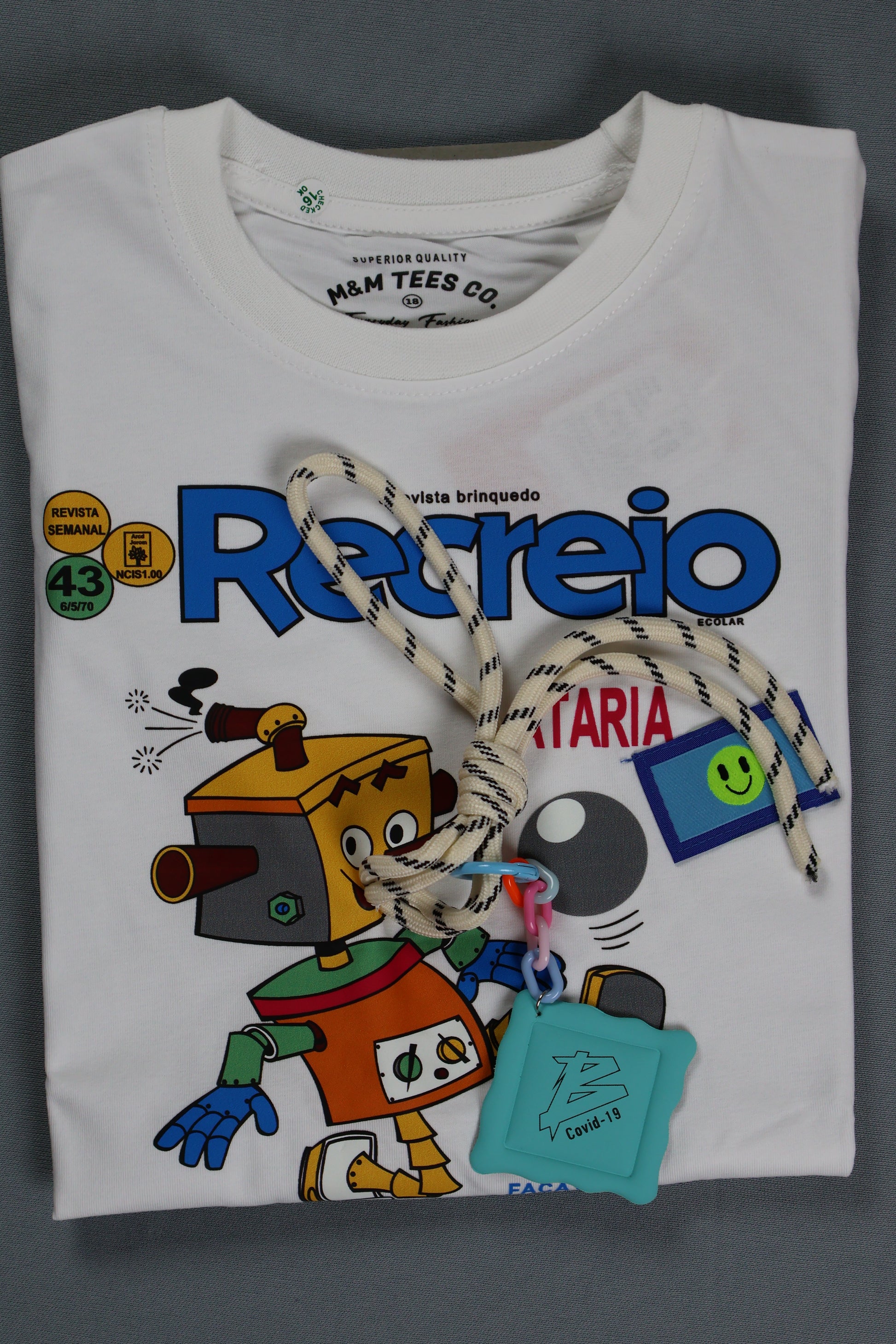 Fyst Cotton Knit Robot Graphic T-Shirt for Boys - White - Fyst Fashion
