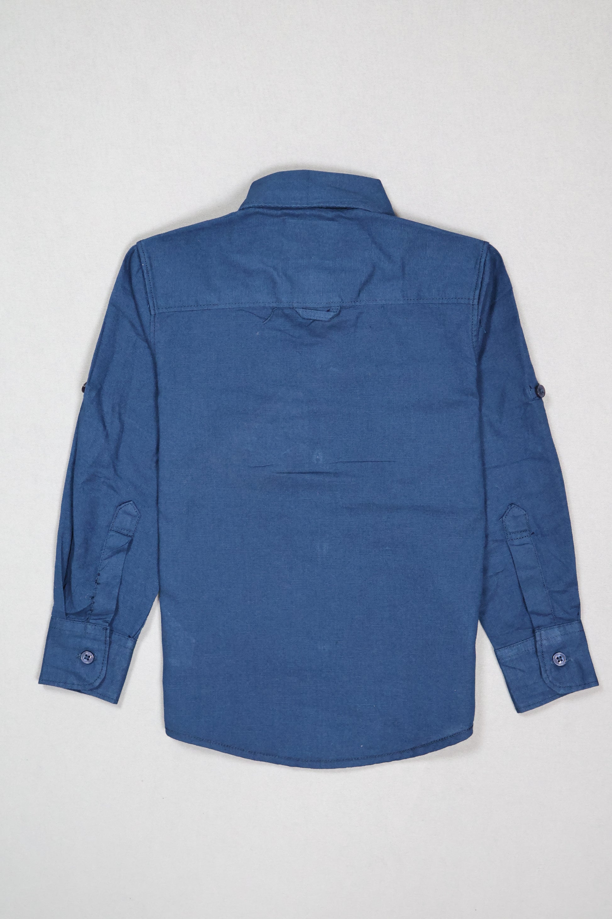 Fyst Solid Cotton Full Sleeve Shirt for Boys - Blue - Fyst Fashion