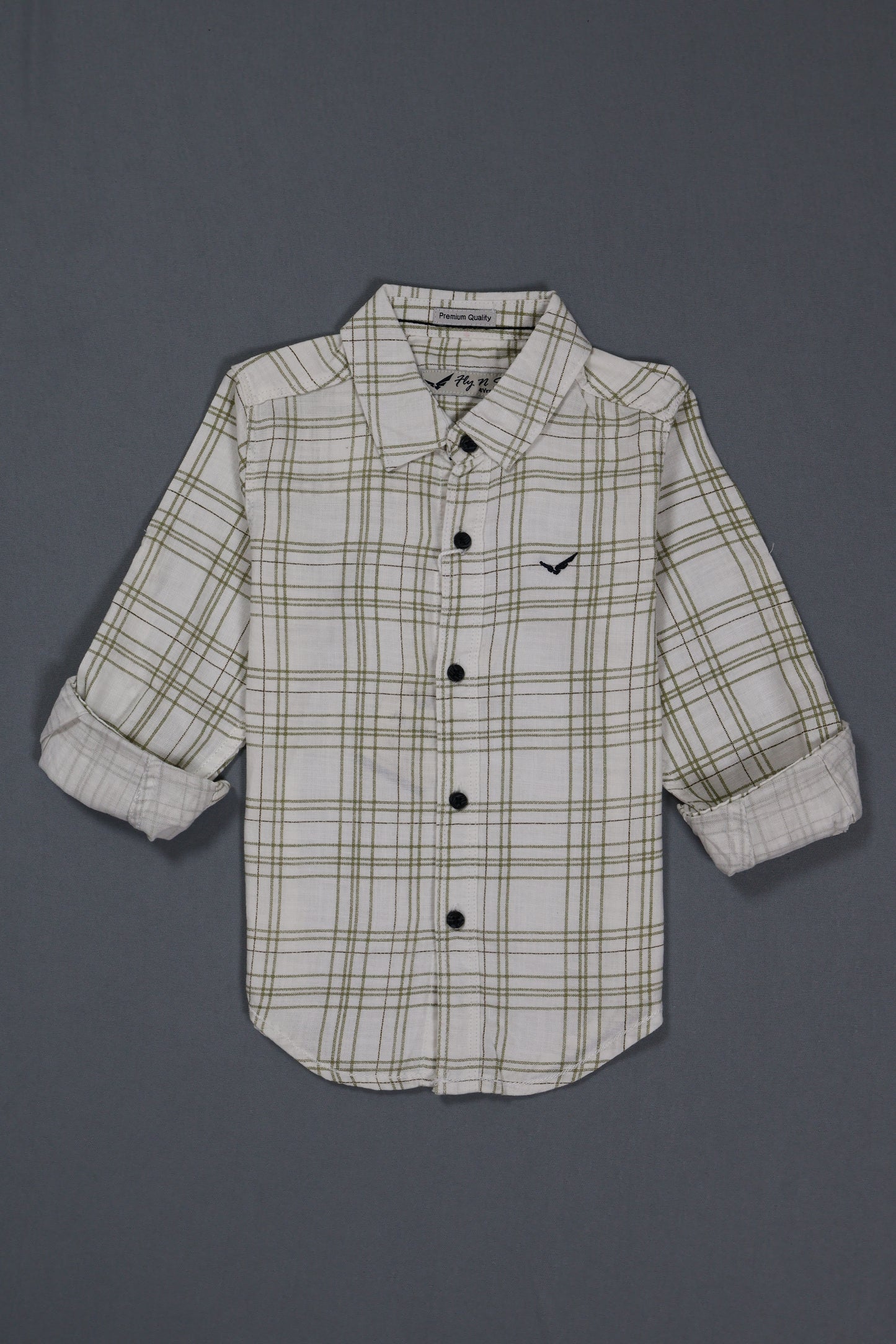 Plaid shirt on a gray background