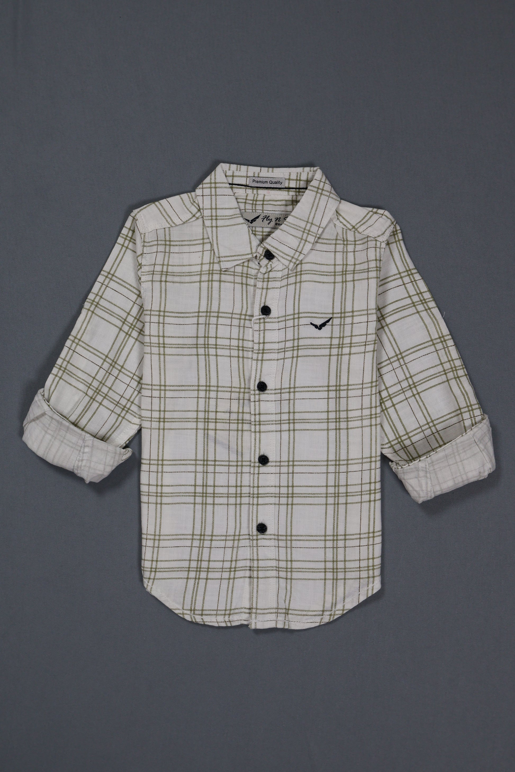 Plaid shirt on a gray background