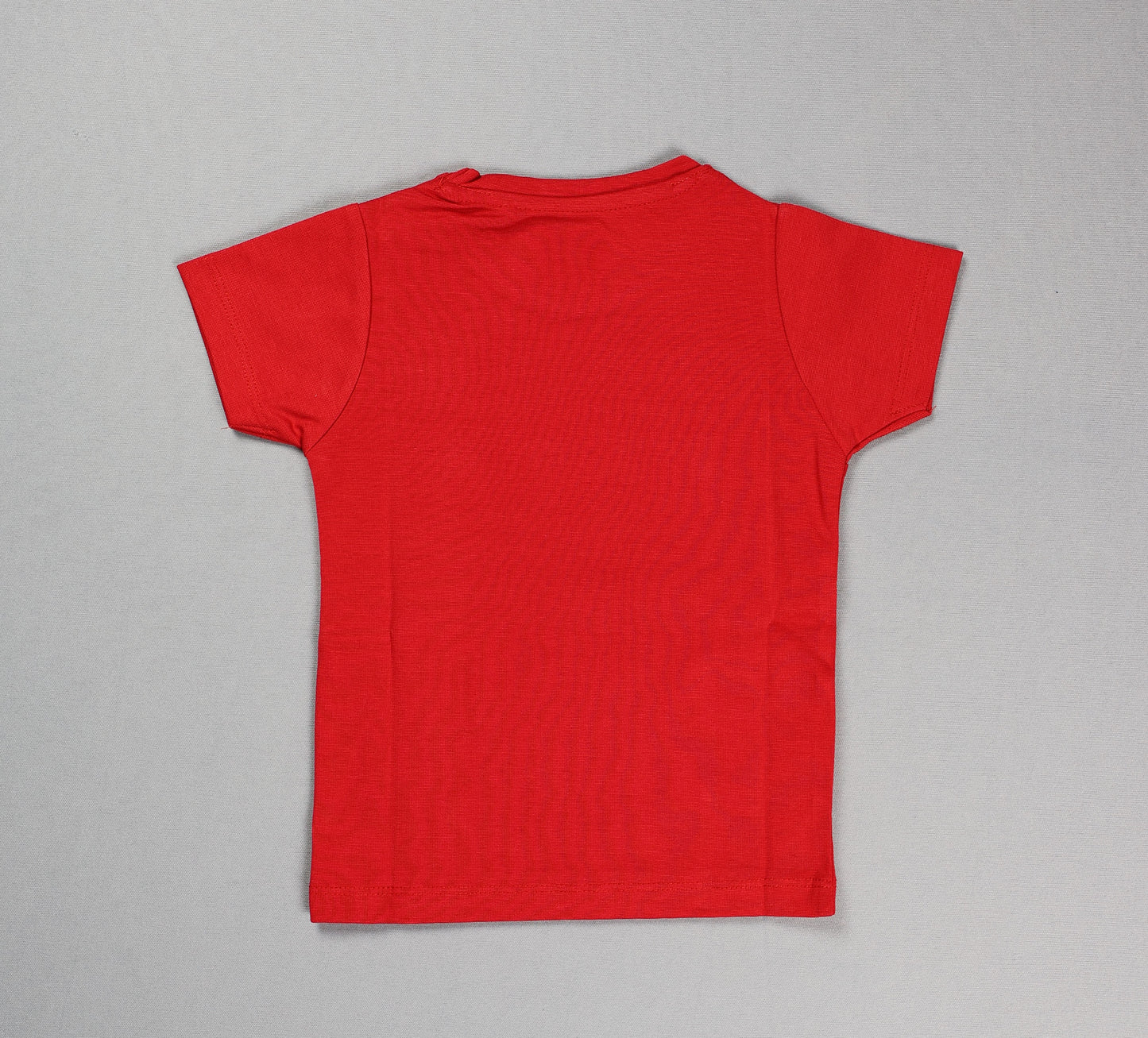 Red t-shirt on a gray background