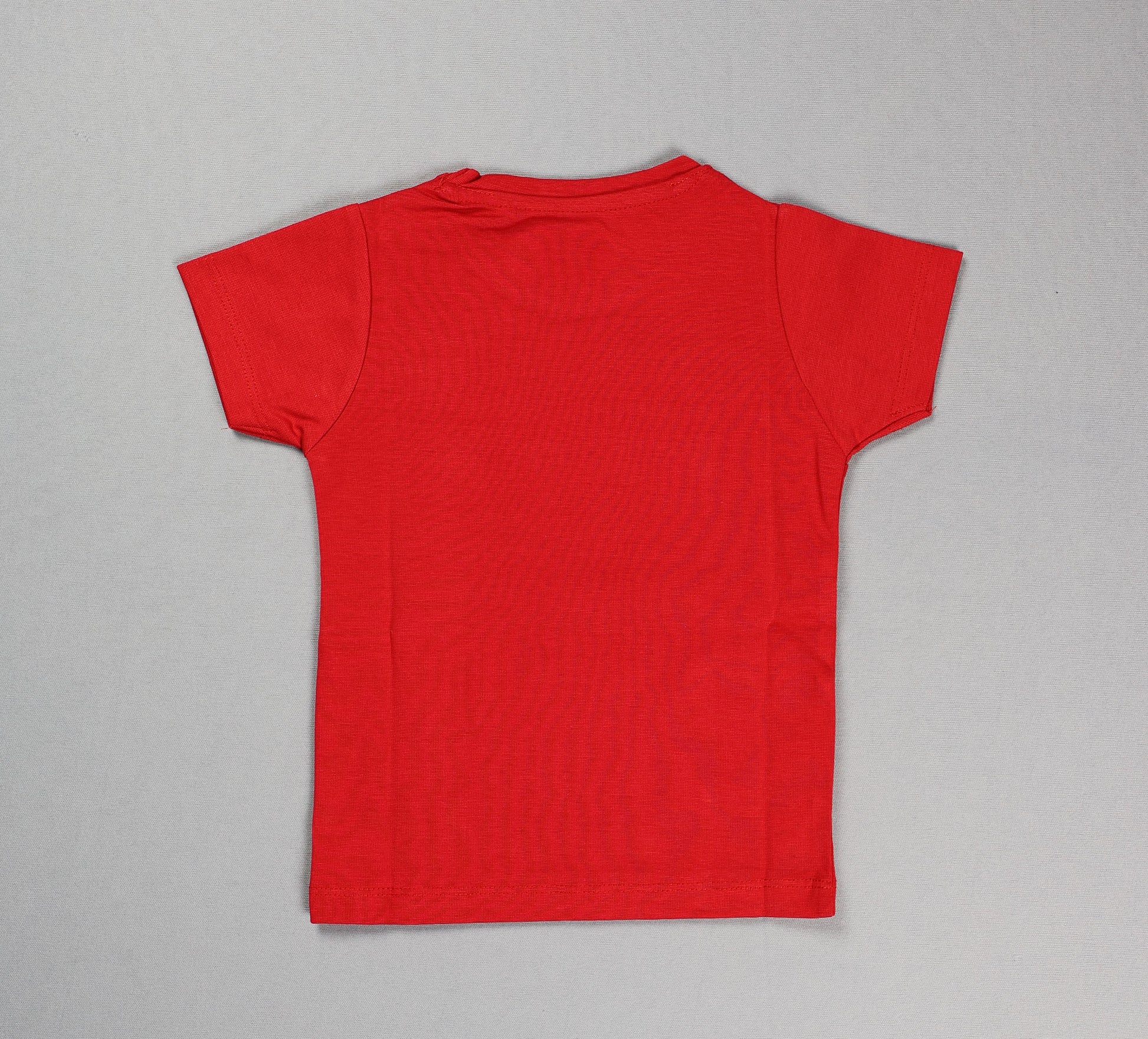 Red t-shirt on a gray background