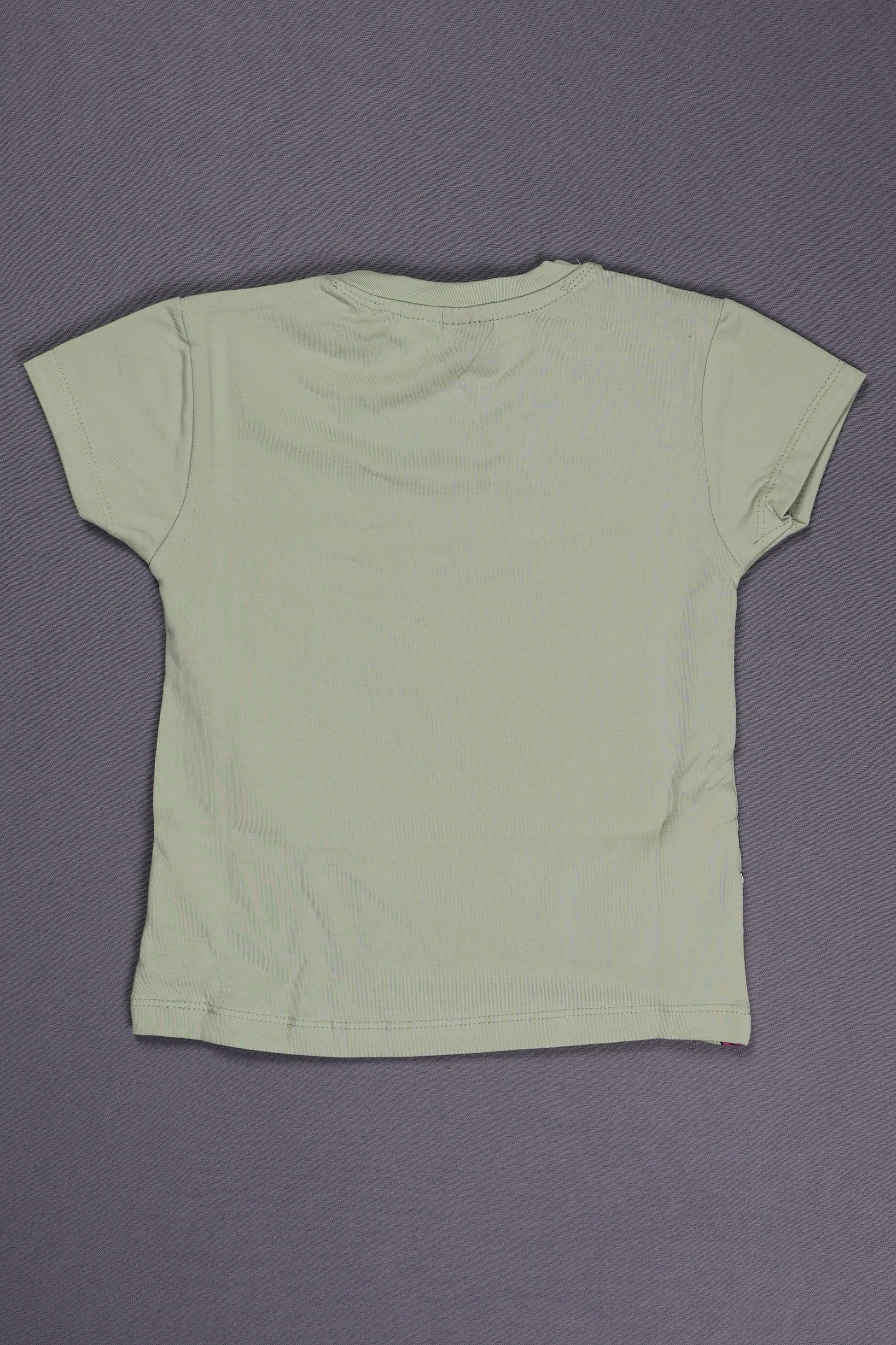 Fyst Cotton Knit Daisy Duck Print T-Shirt for Girls - Light Green - Fyst Fashion
