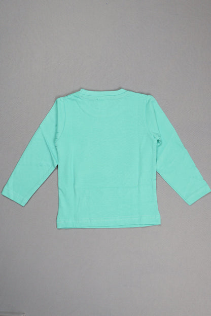 Light blue long-sleeve shirt on a gray background