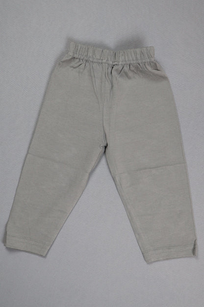 Light gray pants on a light gray background