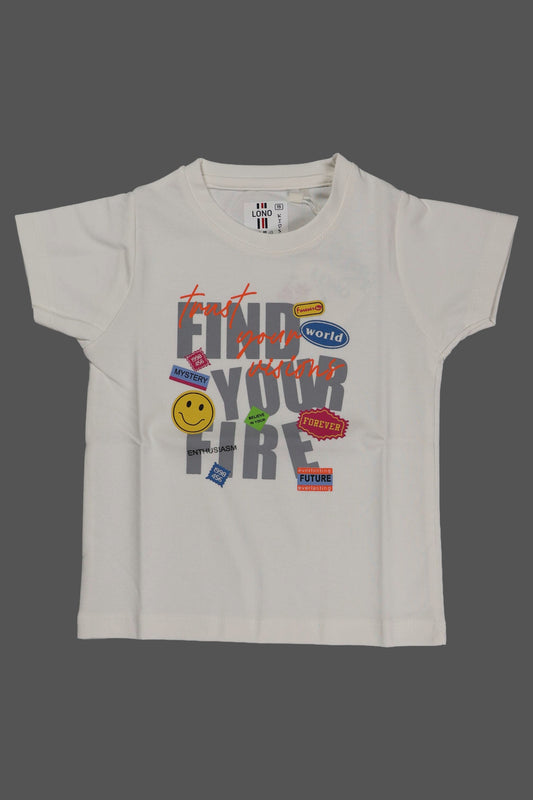 Fyst Cotton Knit Graphic Print T-Shirt for Boys - Crisp White - Fyst Fashion