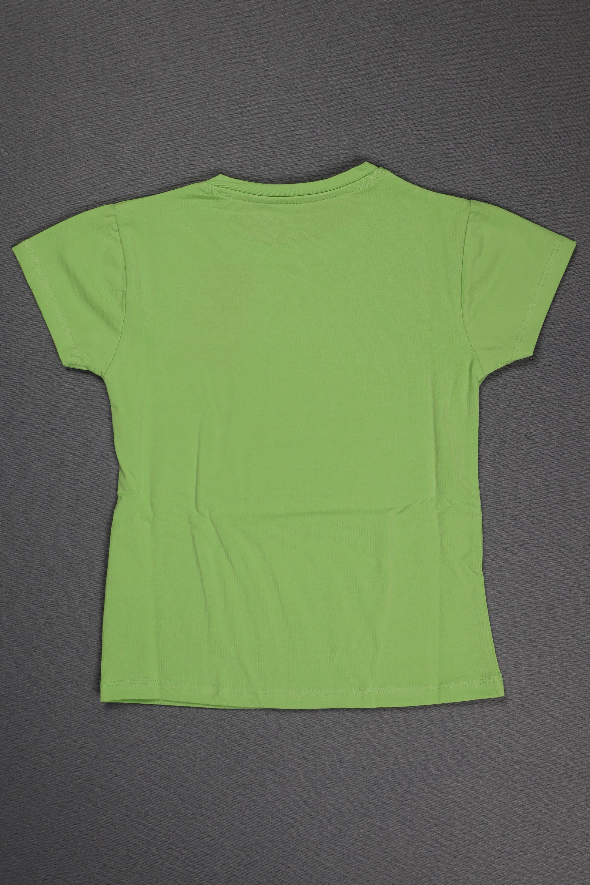 Fyst Cotton Knit "Grow with the flower" Print T-Shirt for Girls - Light Green - Fyst Fashion