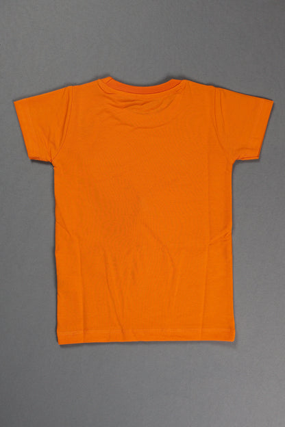 Fyst Cotton Knit Motorcycle Graphic T-Shirt for Boys - Orange - Fyst Fashion