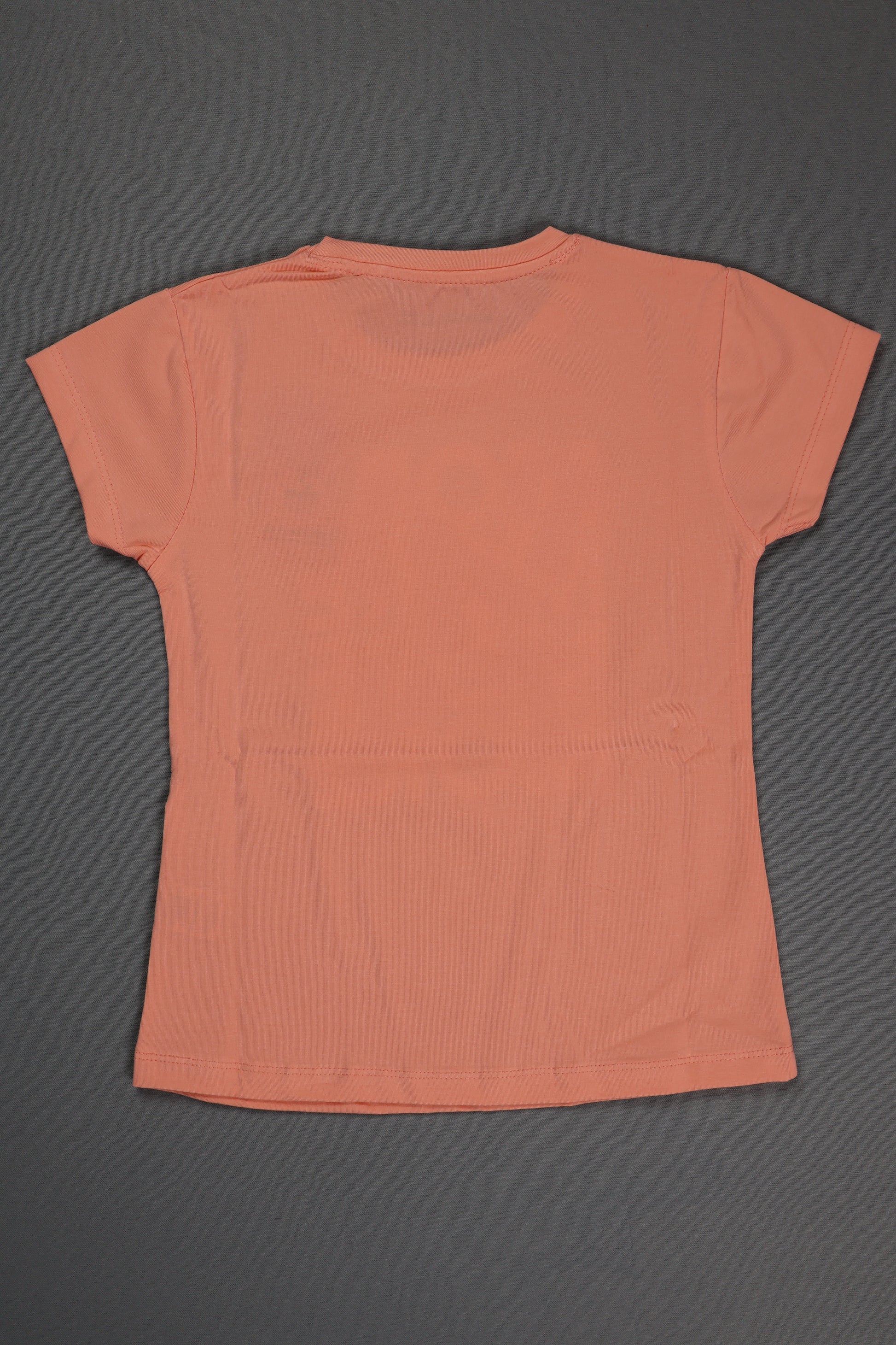 Fyst Cotton Knit "PARTY" Print T-Shirt for Girls - Peach - Fyst Fashion