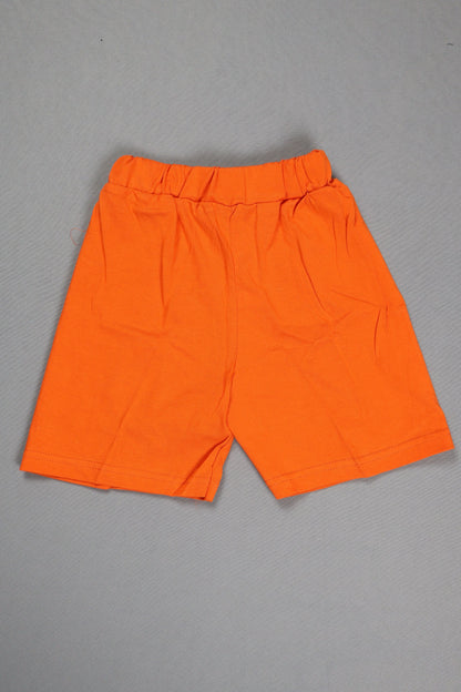 Orange shorts on a gray background