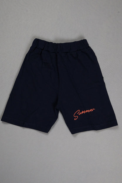 Black pants with orange text on a gray background