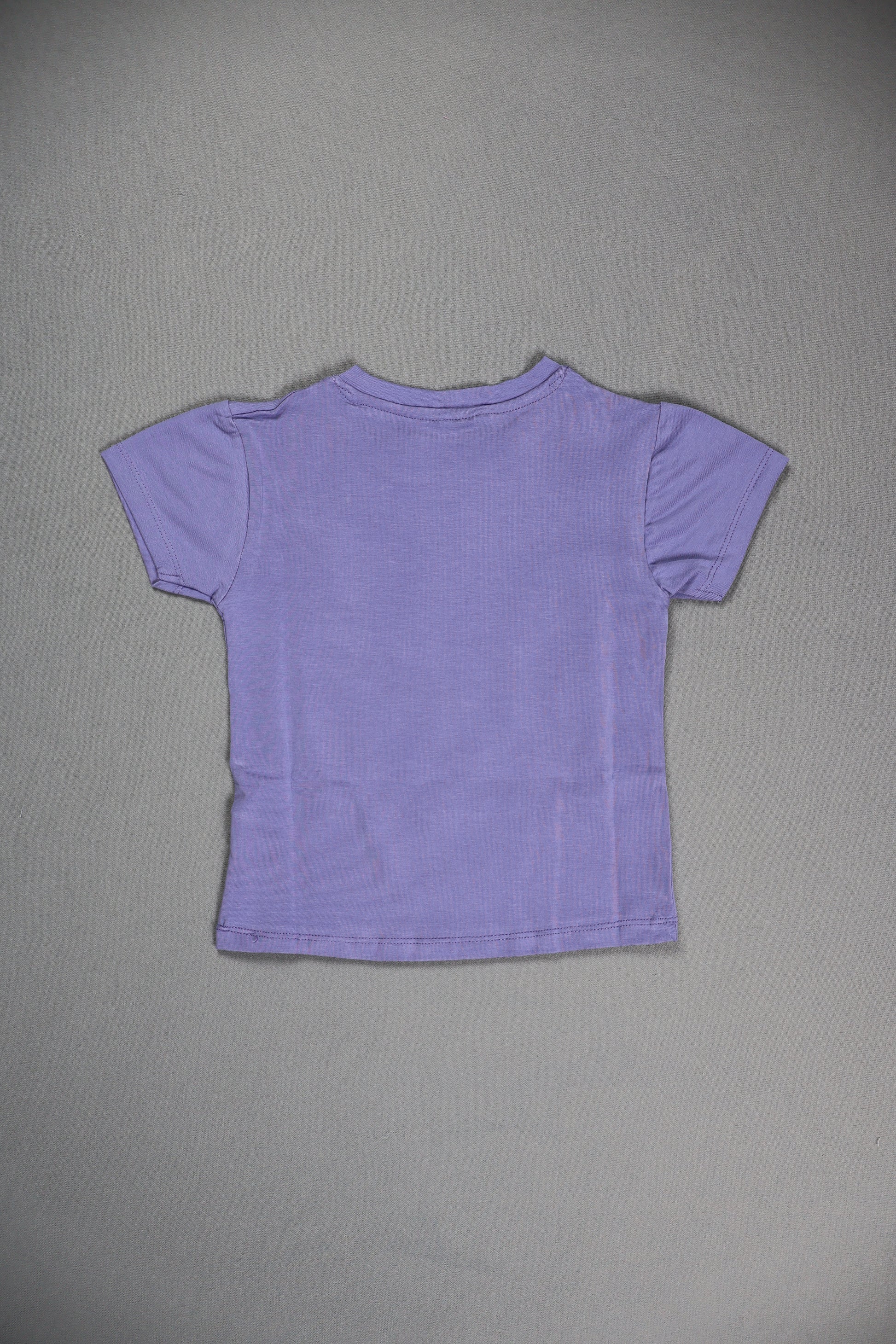 Fyst Cotton Knit Stitch & Angel Dance Party Print T-Shirt for Girls - Purple - Fyst Fashion