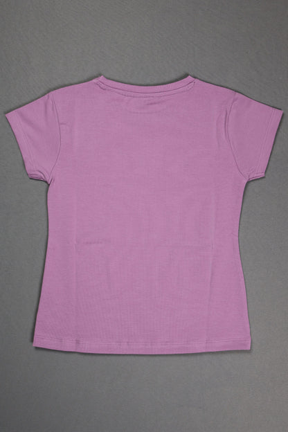 Fyst Cotton Knit "Super Cool" Print T-Shirt for Girls - Violet - Fyst Fashion