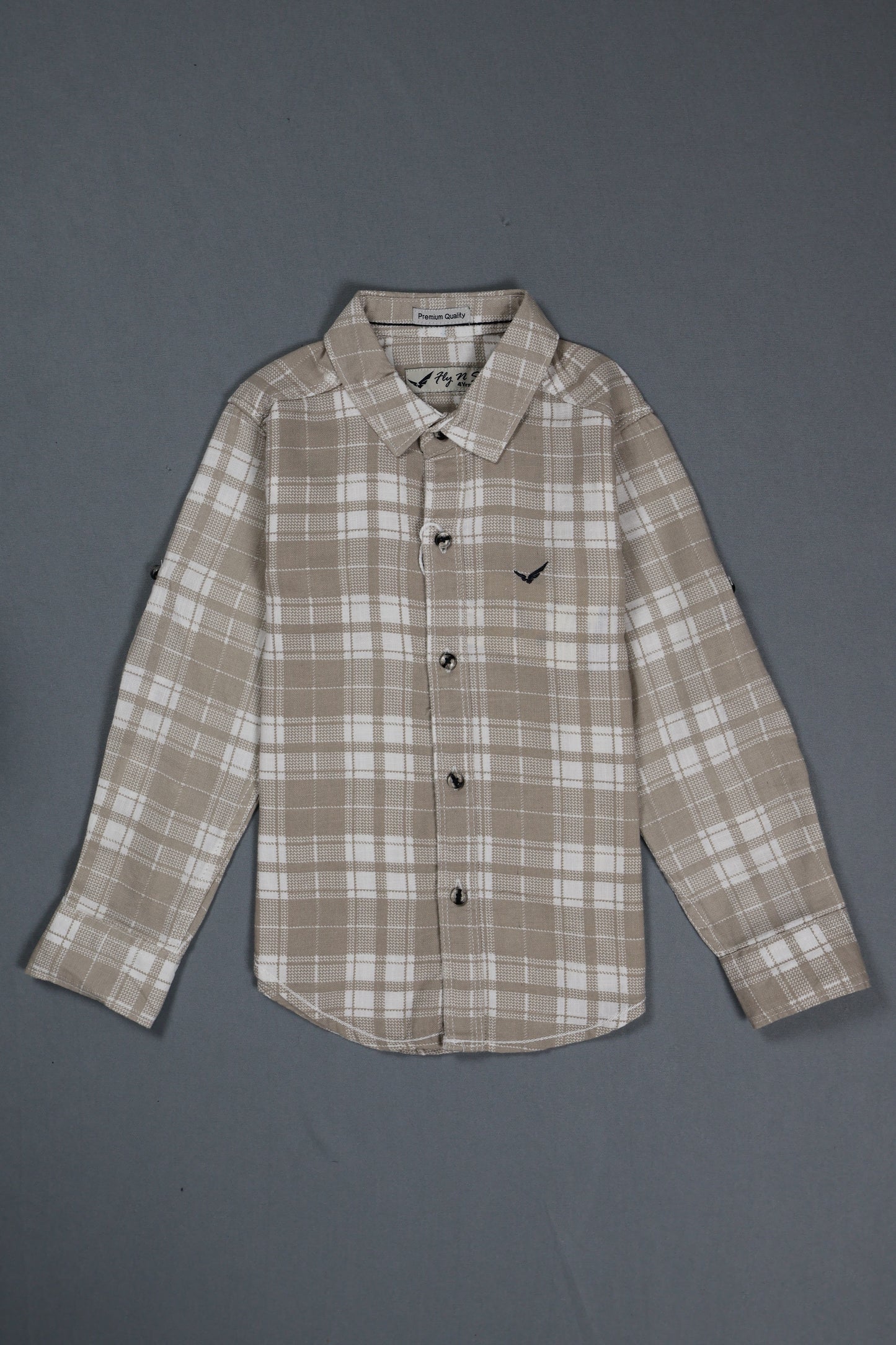 Plaid shirt on a gray background
