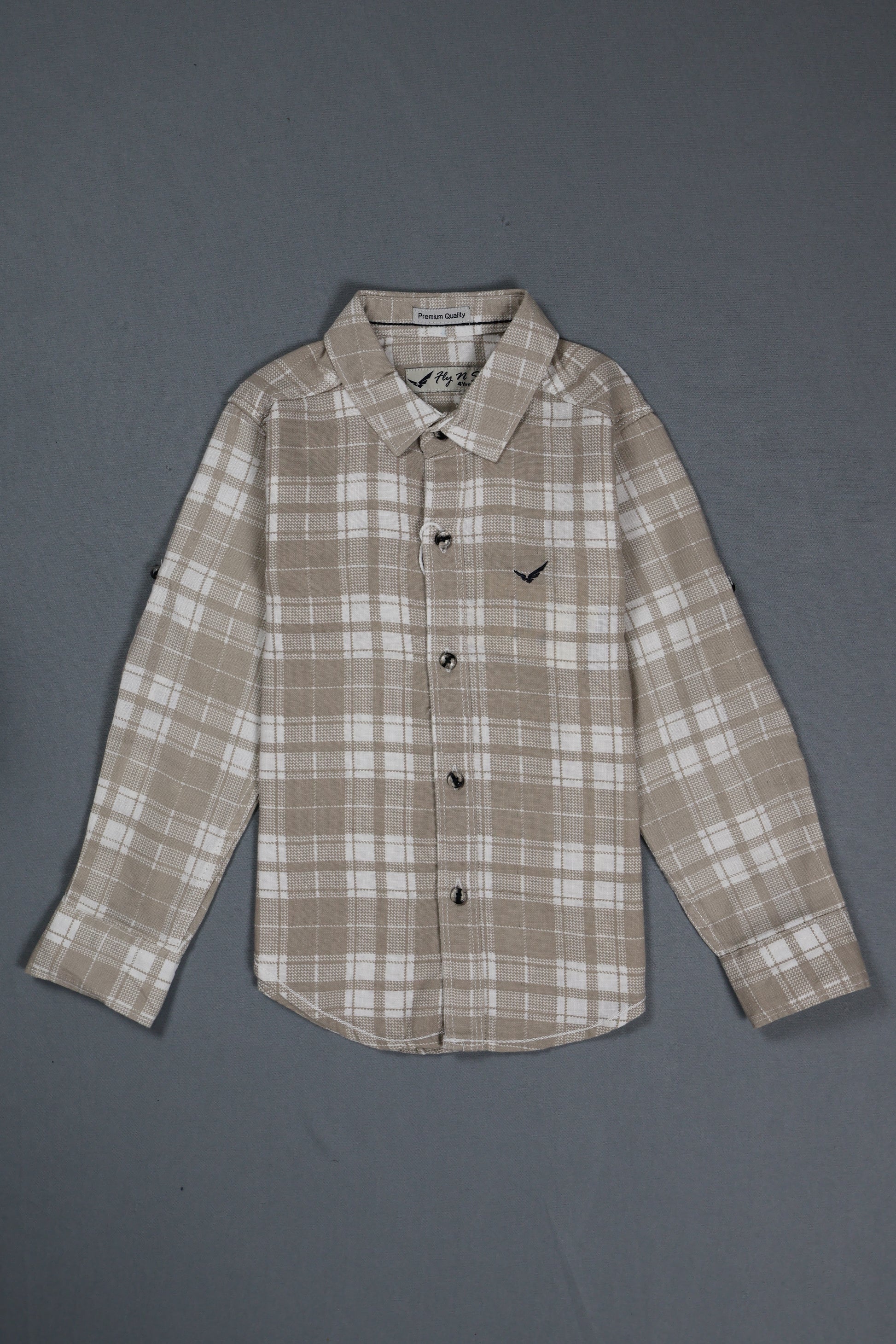 Plaid shirt on a gray background