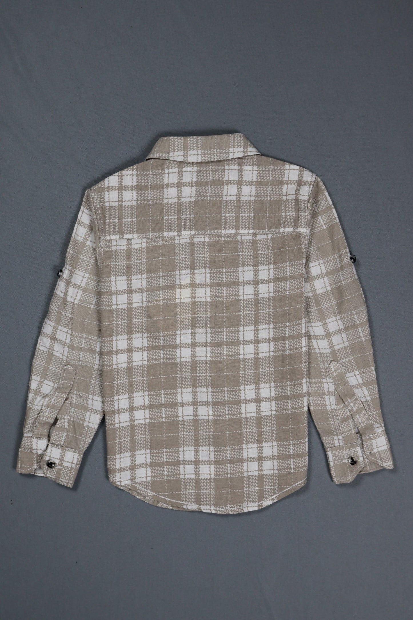 Plaid shirt on a gray background