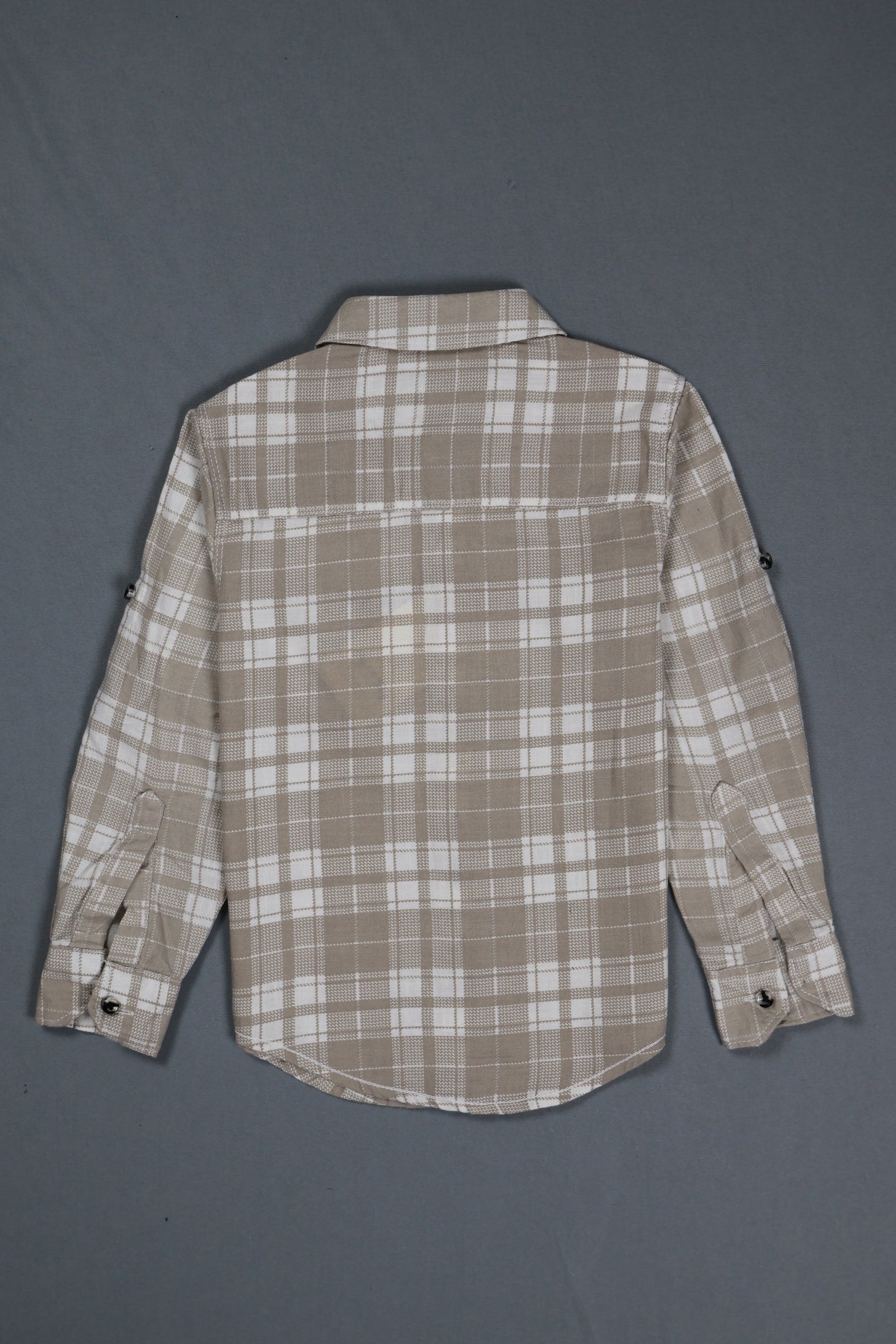 Plaid shirt on a gray background