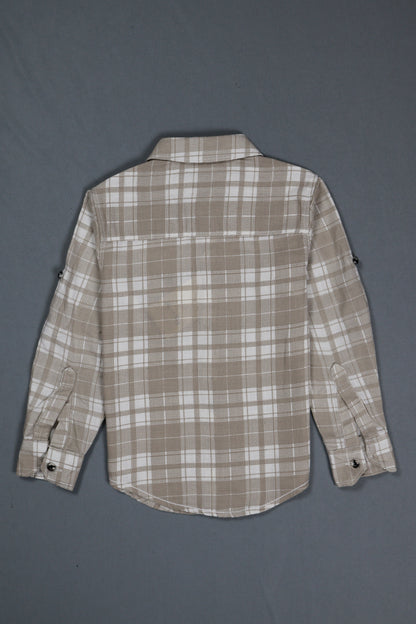 Plaid shirt on a gray background