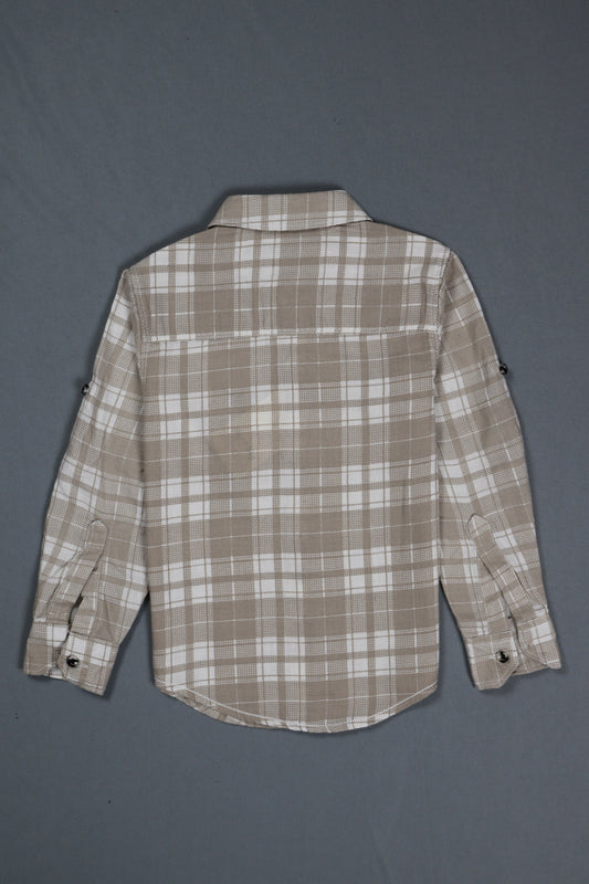Plaid shirt on a gray background