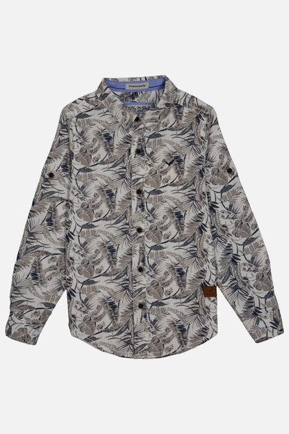Floral patterned shirt on a white background