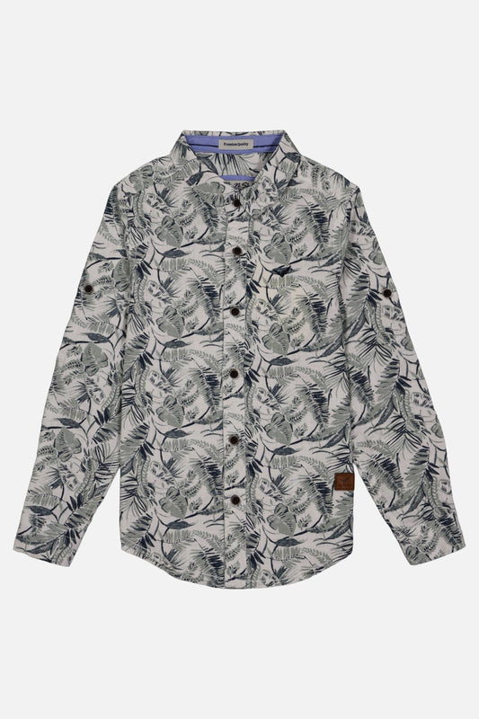 Floral patterned shirt on a white background