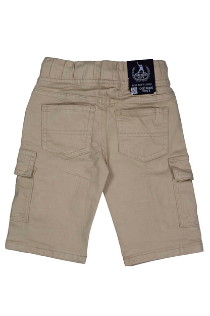 Fyst Cotton Utility Cargo Shorts with Zipper Detail for Boys - Beige - Fyst Fashion