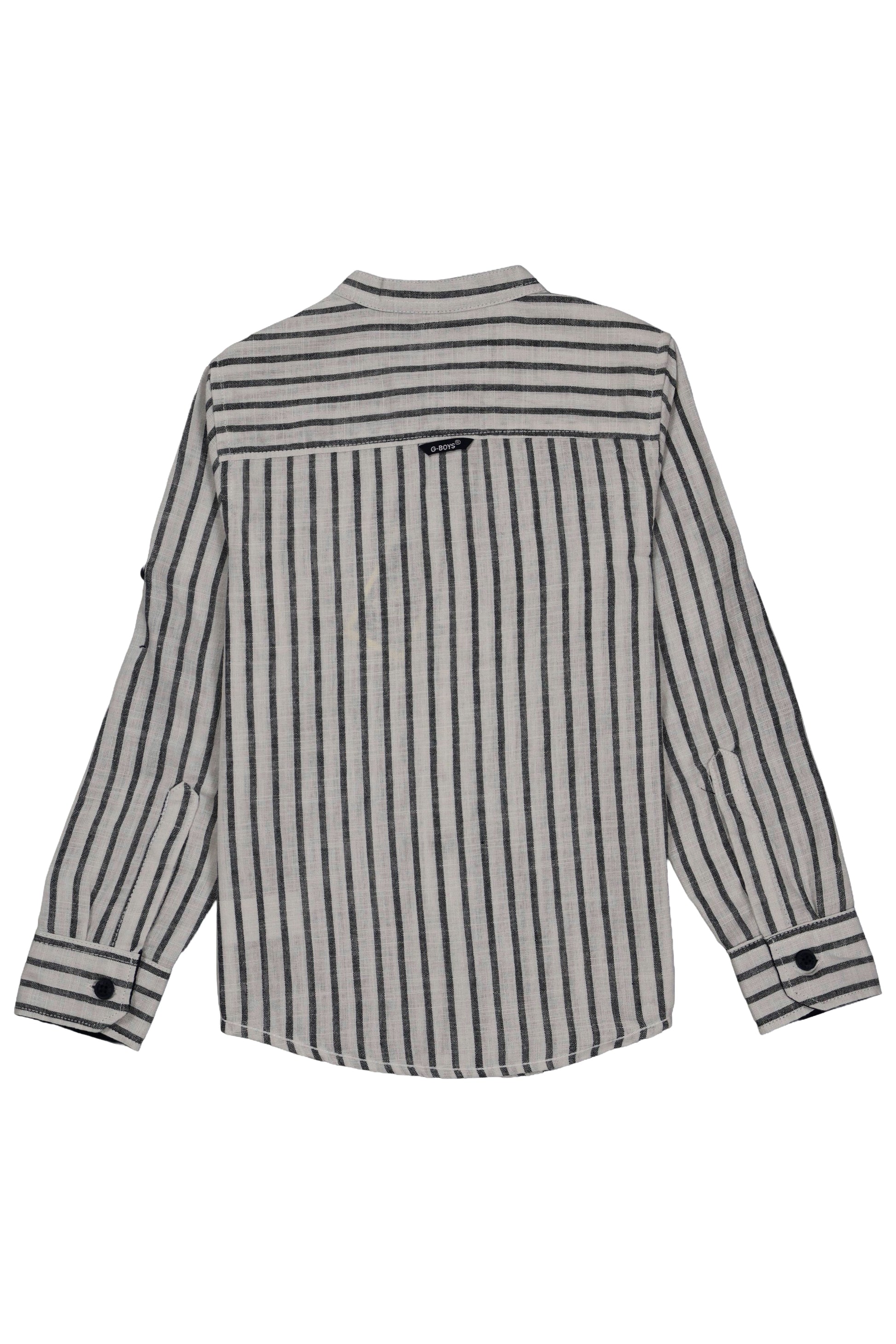 Black and white striped shirt on a white background