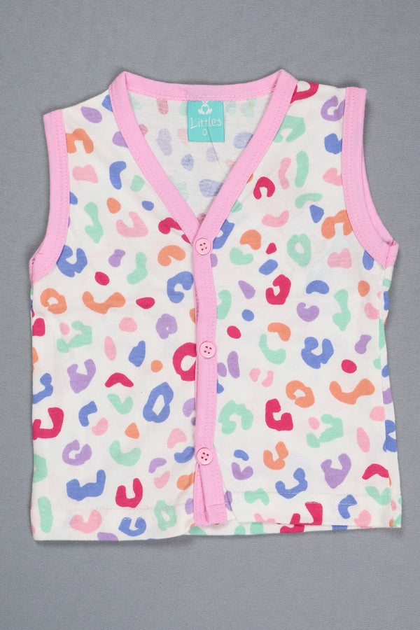 Fyst Premium Cotton Knit Pastel Leopard Print Vest & Shorts Set  for Boys – Candy Pink