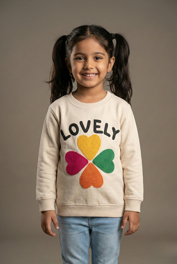 Fyst Kids Vibrant Hearts Crewneck Fleece Sweatshirt