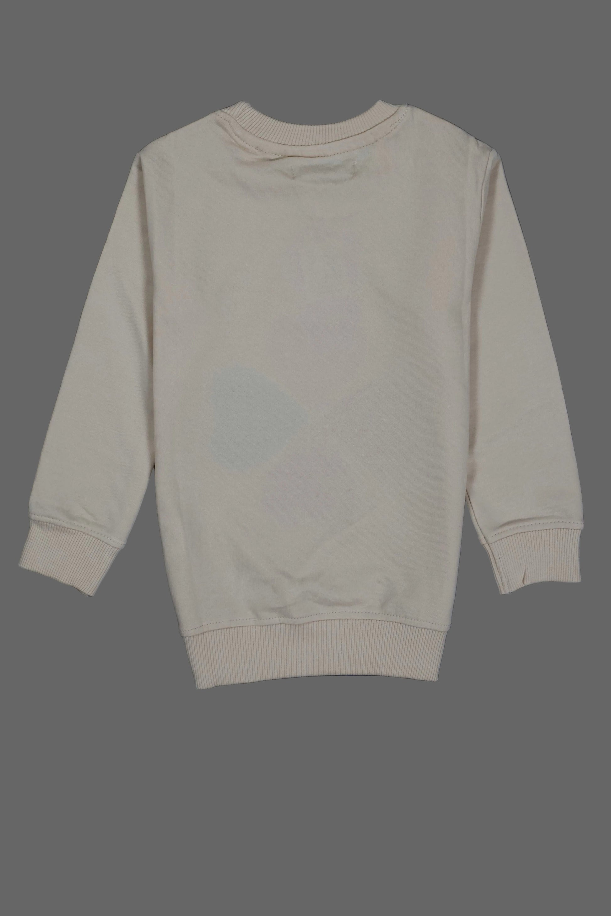 Beige sweatshirt on a dark blue background