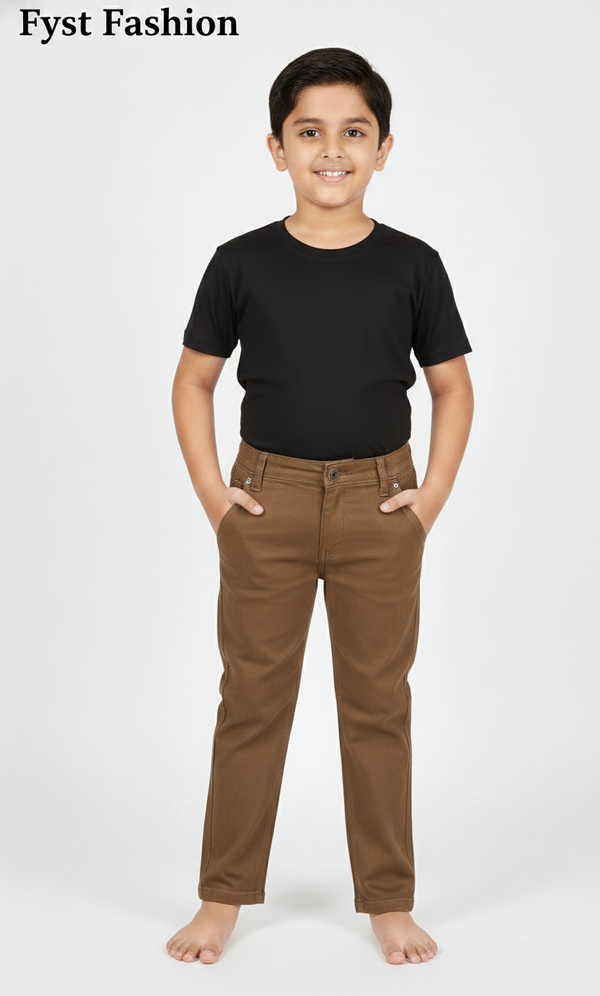 Fyst Premium Denim Smart Casual Jeans for Boys - Sand Beige