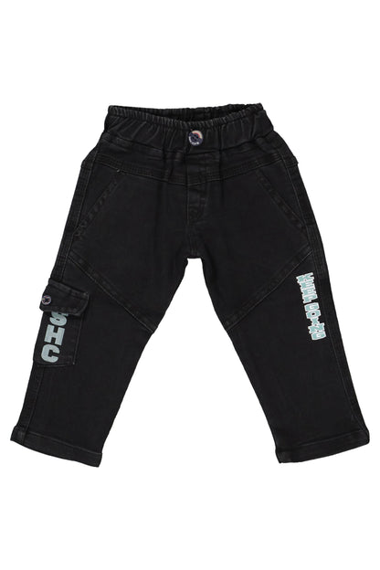 Fyst boys' two-piece clothing set featuring a grey typography print sweatshirt and matching black joggers.