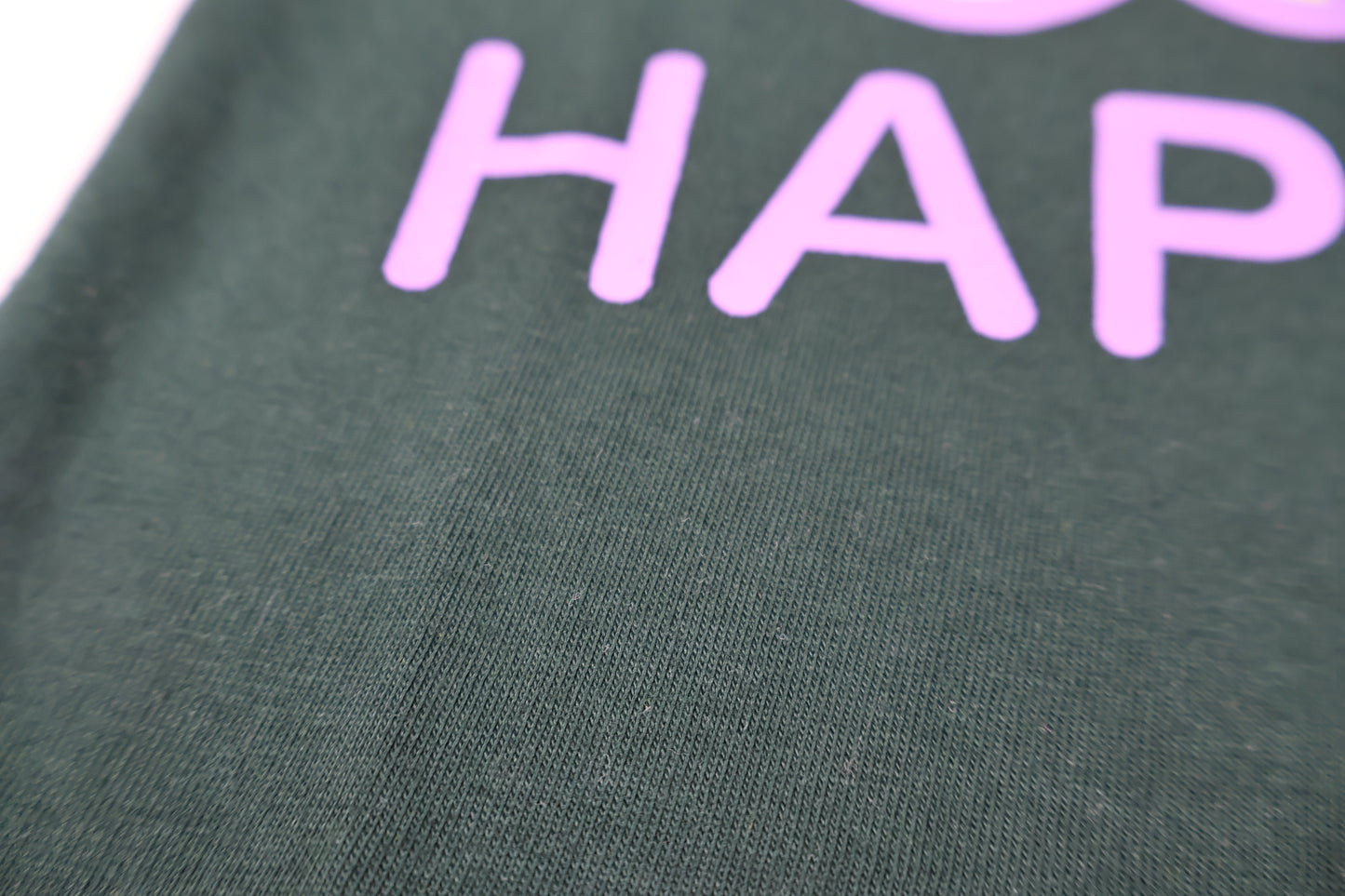 Boys Dark Green "HAPPYME" Bear Graphic T-Shirt